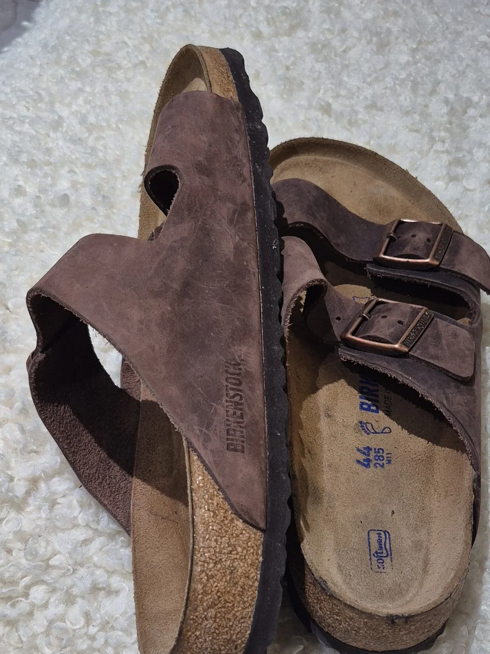 Birkenstock Brown Arizona Two-Strap Leather Sandals